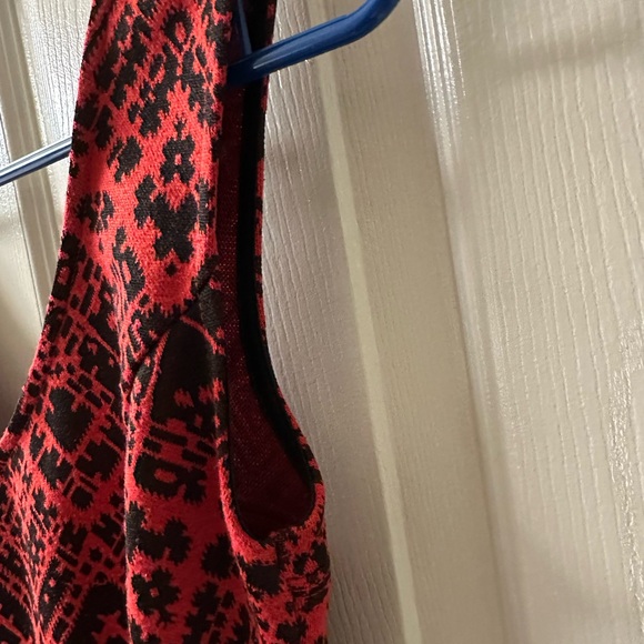 BeBop Red and Black Geometric Mini Dress - Picture 3 of 5